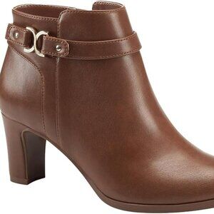Charter Club Pixxy Womens High Heel Ankle Boots Brown Faux Leather US Size 10.M